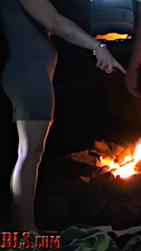 Light Her Ass up Campfire Sex with My Fuck Buddy
