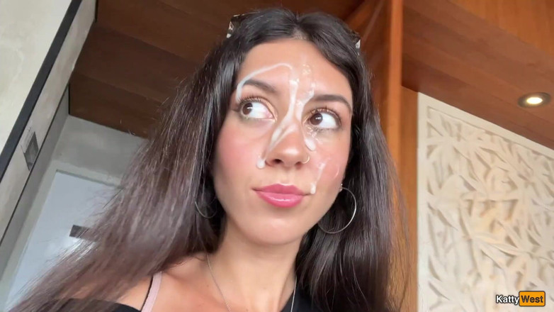 Katty West: Crazy Cumwalk in Starbucks - Blowjob in Public Toilet, Drinking Coffee...