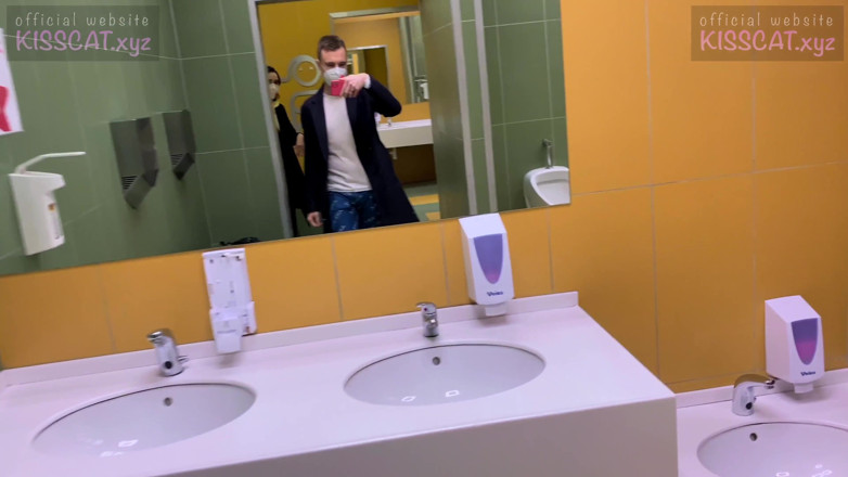 KissCat: Real risky sex in man's toilet - agent pickup student in...