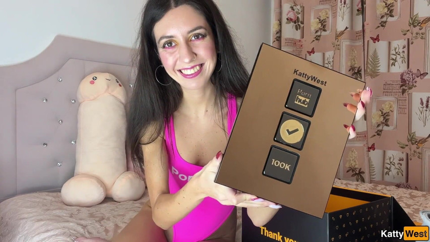 Unpacking 100k Subscribers Ph Box, Dirty Talk and Fitting - Katty West (KattyWest)