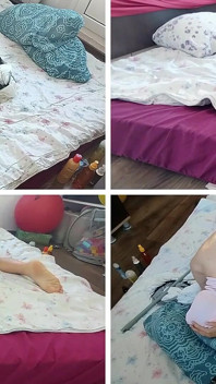 풋잡을 해주는 마누라 내 마누라의 몸에 사정해