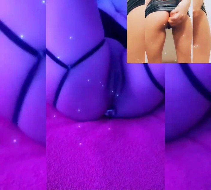 Alexxxabut: Aku lagi asik ngetes anal plug dan wortel di ekorku