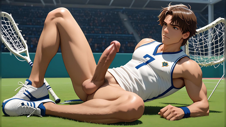 LustMen: Lacrosse oyuncusu tek başına zonklayan yarakla büyük ölçüde sızdırıyor