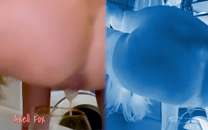Axell Fox: Sperm Drain 8. French MILF Drains Cum in Bathroom! X-ray Design.