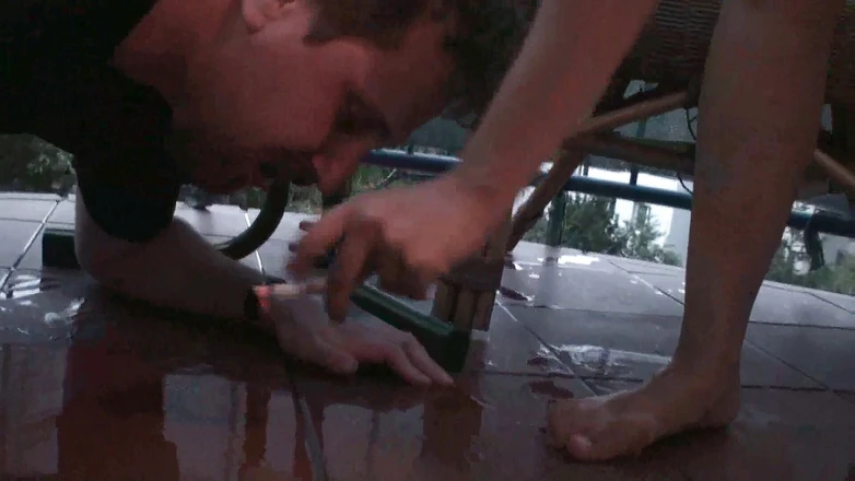 Femdom Austria: It Rained so Lick the Floor Bitch!