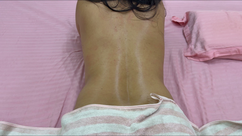 Hornycouple149: Jag bad bara min styvson att ge mig en massage ...
