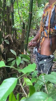 Pouring Cum in the Forest
