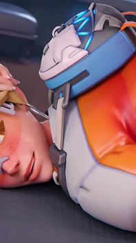 Tracer (overwatch) - Big Ass Blonde Craves BBC, Rough Deepthroat & Anal Creampie
