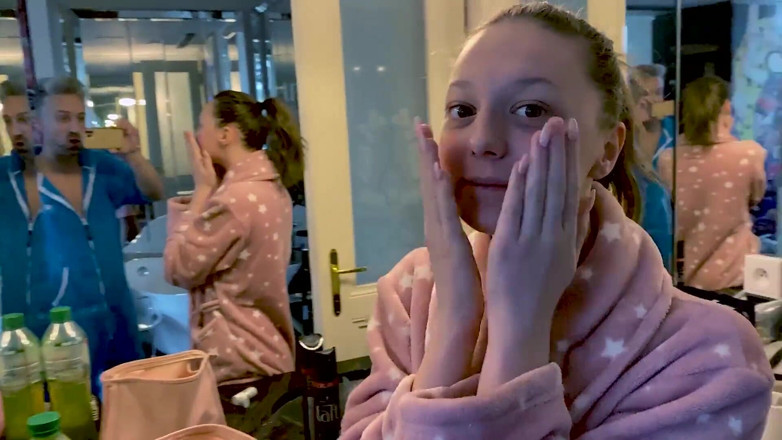Lutros World: Two amateur teens give amazing handjob blowjob facial and swallow...