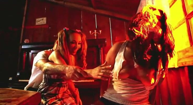 Slutty Teenies: Horny blonde gets fucked while their tied up chick sitting...