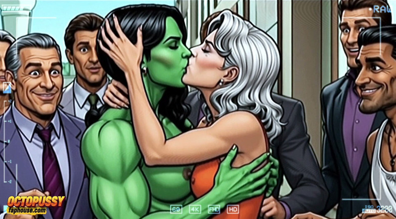 Octopussy Lovers Club: La strega nuda con un grosso culo verde alla festa...