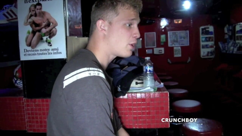 Crunch Boy: Dimtri geneukt door youjgn striaght Arabische nieuwsgierig