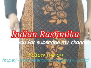Indian Rashmika: Rashmika全身裸体热辣性感的身体，紧致阴户和完美的屁股