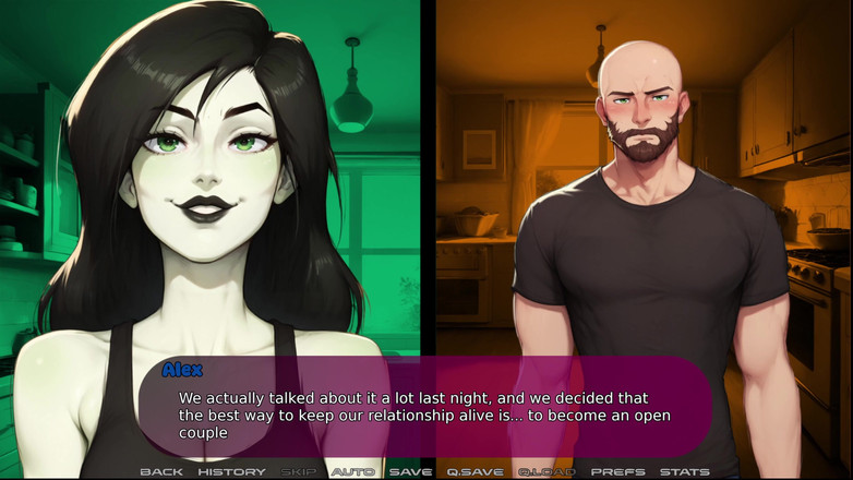 Wickedgammes studio: Новий збоченець моєї дівчини - це візуальний роман для дорослих, де ви берете на себе роль молодого студента університету. Твоя дівчина, Енн