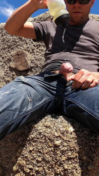 Sperma på en våt jeans vandring med mig