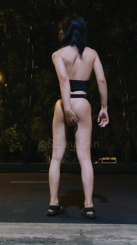 Sissytask Accomplished: Cross the Street with Dildo and Cage