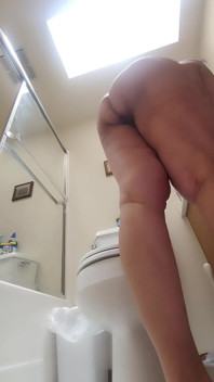 71 Year Old Granny with Hairy Pussy Cleaning My Bathroom