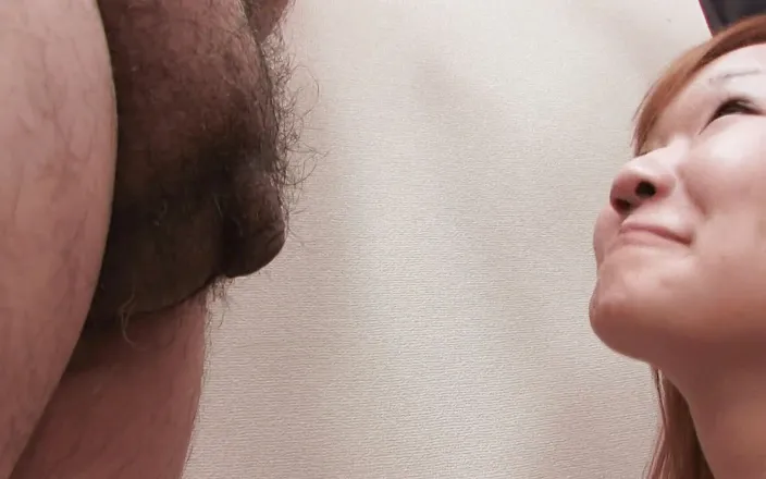Blowjob Fantasies from Japan: Sweet Japanese hottie loves to suck on a small hairy...