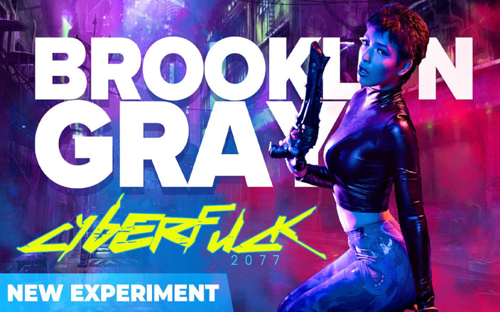 Team Skeet: Cyberpunk Brooklyn Gray Cosplays a Futuristic Babe and Gets Creampied...