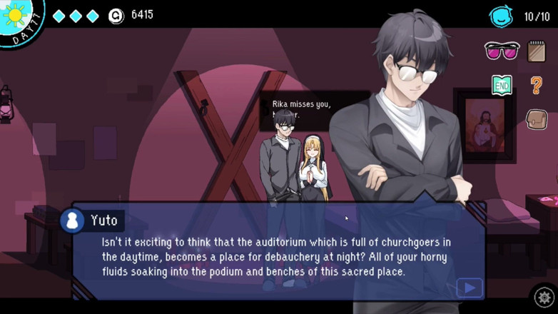 NSFWOtaku: Hentai Game - Church Hentai Sex Scenes 3 (rika the Lewd Nun Heroines) -...