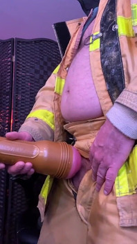 Firefighter Fleshlight Fun and Cum