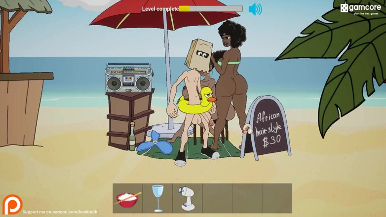 Dirty GamesXxX: Fuckerman: cuckold make rövknullar och mycket spermier på en nakenstrand,...