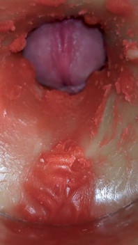 Kamera in Tiefe Muschi Fängt Riesige Ejakulation Von Sperma 4K Ein