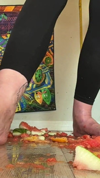 67 taille de géante 16 pieds slo-mo écrasent des oranges au ralenti et destruction de pastèque