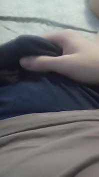 Guy in Panties Massages His