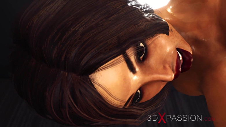 3dxpassion: Si rambut coklat seksi dikongkek oleh askar AS di bilik...