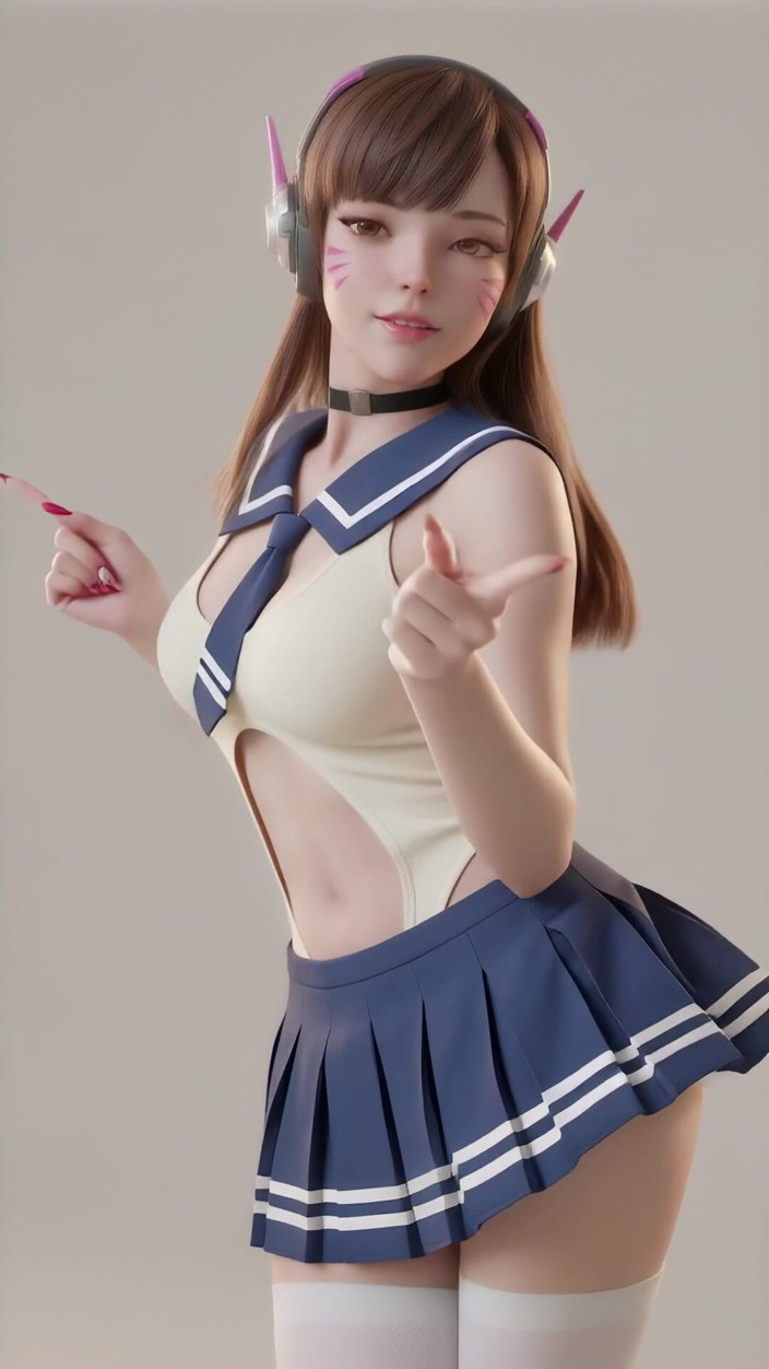 3D-Hentai Games: Tarian Cantik D.va (apink - U You)