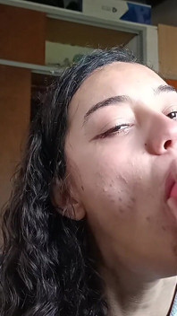 Sexy Latina Sucking a Dildo, Enjoying It Like It's Real