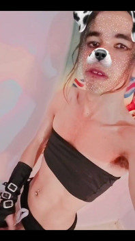 Masturbating