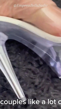 Transparent Platform Heels and Imperatrizbella’s Sexy Red Nails