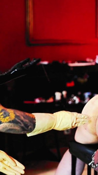 Double Fisting with Latex Gloves in Big Ass