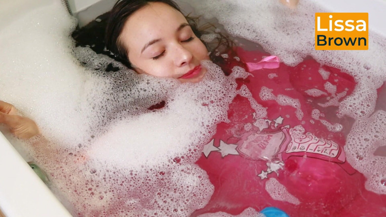 Lissa Brown: Pink Pijamas in Bubble Bath and Balloon
