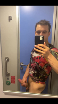 Jerking off in the Train Toilet