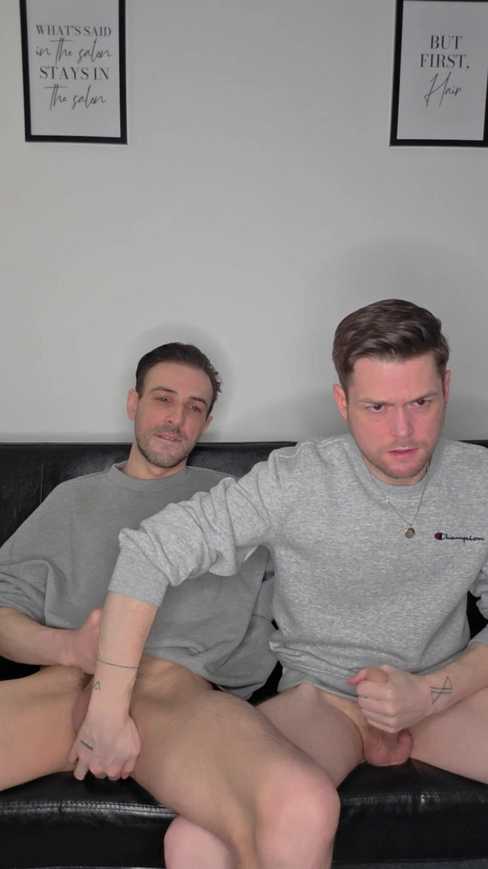 Twotwinkhusbands: Hängend, Unbeschnitten, Brotosh Jungs, Seite an Seite Masturbation