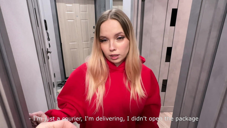 Lesana Mild: Sexy Delivery Girl Without Panties Stole My Food! - Shows Big...