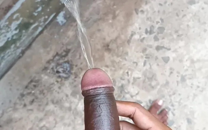 Wild Horse: Risky Outdoor Pissing by An Indian Boy