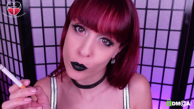 Candystart Videos: Palenie zbliżenie Czarne usta