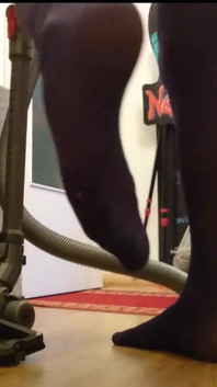 Vakuming erotik dalam pantyhose terbaik biru