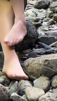 Asian Cute Ladyboy Pantyhose Outdoor Exposure