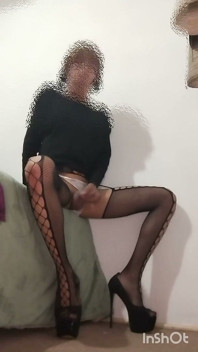 Shemale Entertains Herself