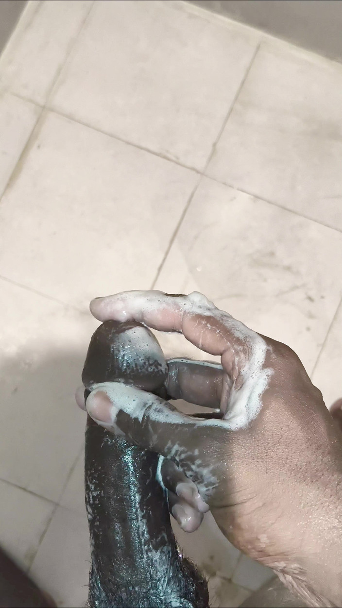 TS Azzy: TS Azzy Doing Self Pleasure Best Soap Handjob Masturbation in...