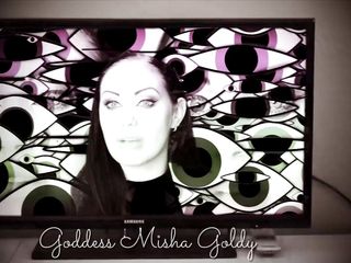 Goddess Misha Goldy: Upokarzające JOI dla żałosnych samotnych jerkaholic!