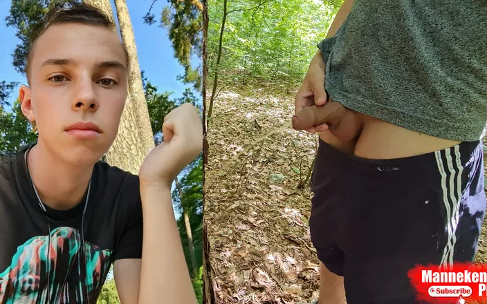 Manneken pis: Pissed on the Tree. Naked Walk in the Woods