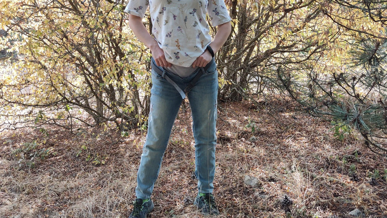 Risky Hairy Couple: Natursekt im wald