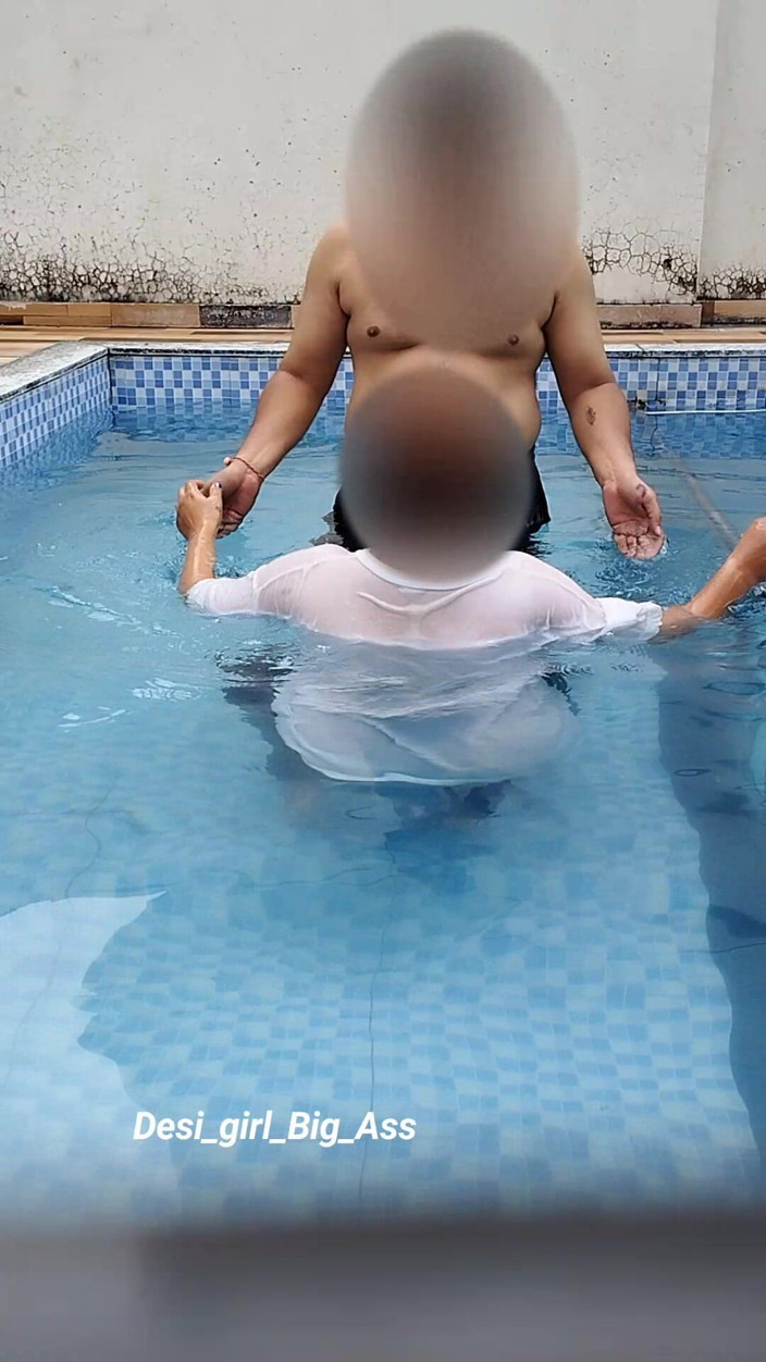 Nadiya: Il divertimento rischioso di una coppia calda in piscina.