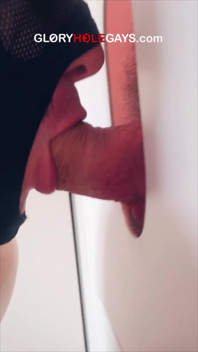 Gloryhole Stepdaddy Shoots on His Hand - the Sucker Licks It All Clean